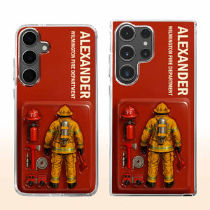 Firefighter Personalized Clear Phone Case, Gift For Firefighters