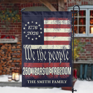 Personalized 250 Years Of Freedom Garden Flag America 250th Anniversary