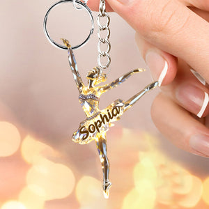 Personalized Charming Ballet Keychain Gifts For Ballerina Lover