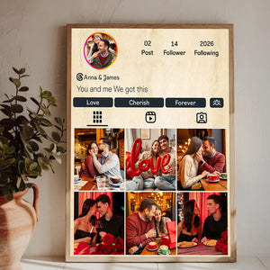 Our Love Profile – Personalized Custom Photo Canvas for Couples