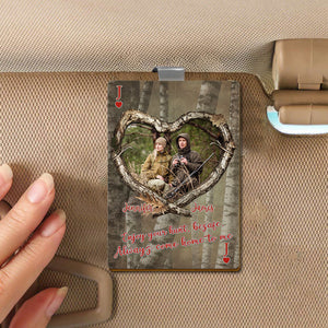Custom Photo Enjoy Your Hunt, Be Safe - Personalized Car Visor Clip Gift for Hunting Husband