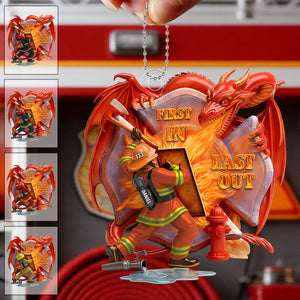 Firefighting With Fire - Personalized Acrylic Ornament Gifts For Firefighter