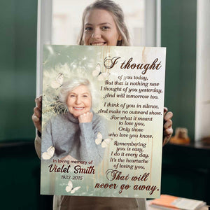 Personalized Memorial Canvas Poster β I Thought Of You Today Sign