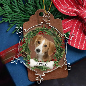 You Always In My Heart - Personalized Photo Snowflakes Shaped Glass Ornament