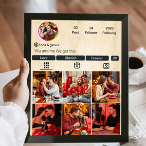 Our Love Profile – Personalized Custom Photo Canvas for Couples