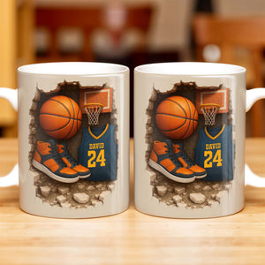 Sneakers And Jersey, Personalized Custom Coffee Mug, Gift For Basketball Players