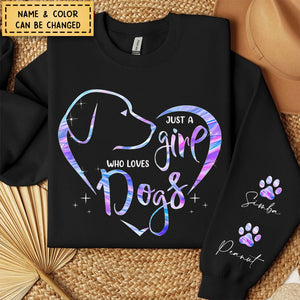 Colorful Dog Lovers Heart Paw Personalized Sweatshirt