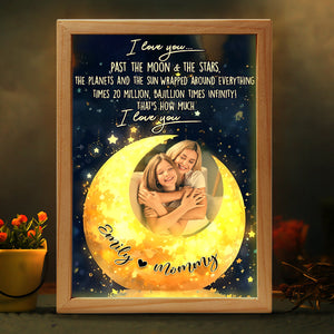 Personalized I Love You Past The Moon Canvas