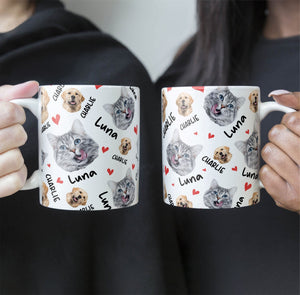 Pets Face And Name - Personalized Photo Mug Gift For Dog Lover Pet Lover
