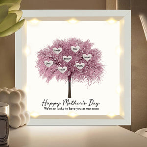 Personalized Family Tree Of Life With Heart Names For Mother's Day