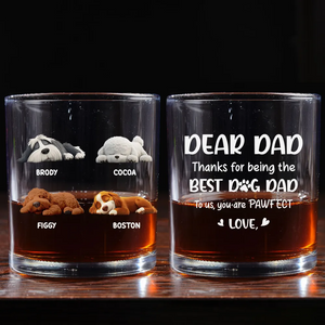 Dear My Pawfect Mom/Dad - Personalized Custom Whiskey Glass