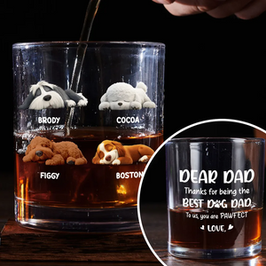 Dear My Pawfect Mom/Dad - Personalized Custom Whiskey Glass