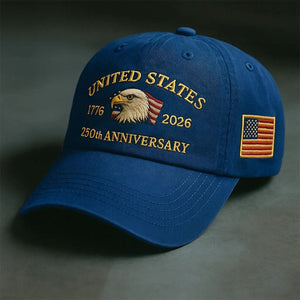 Printed baseball cap, featuring the Logo of the 250th Anniversary of the United States