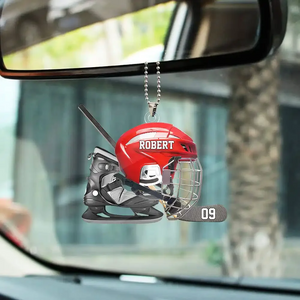 Personalized Hockey Helmet Shaped Ornament β Gift For Hockey Lovers