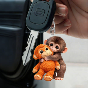 Punch The Abandoned Baby Monkey, Punch Support Keychain