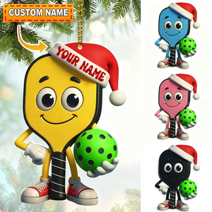 Personalized Pickleball Christmas Acrylic Ornament