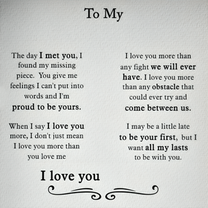 The Day I Met You I Found My Missing Piece - Personalized Cross Necklace With Card