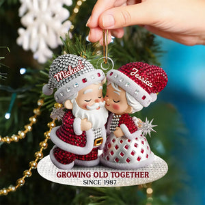 Custom Acrylic Ornament - Personalized Anniversary Christmas Wedding Gifts For Husband And Wife, Him And Her - Together, Always Merry