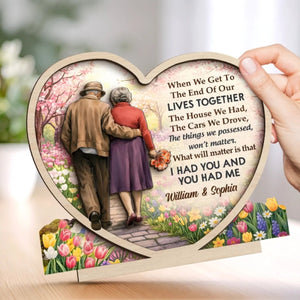 Love Looks Good On Us - Personalized Wooden Plaque Gifts For Husband And Wife