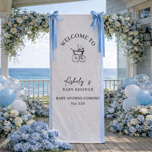 Baby Shower - Personalized Baby Shower Welcome Sign, Oh Baby Welcome Decorations