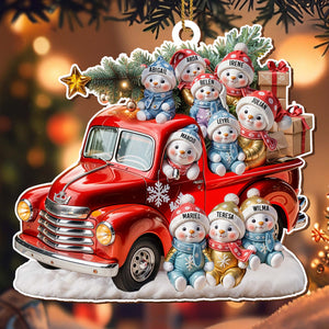 Wishing You A Merry Christmas - Family Personalized Custom Wood Ornament