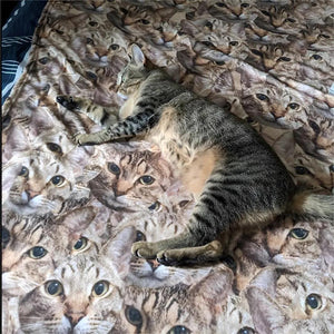 Personalized Custom Photo Face Blanket- Funny Face Gift