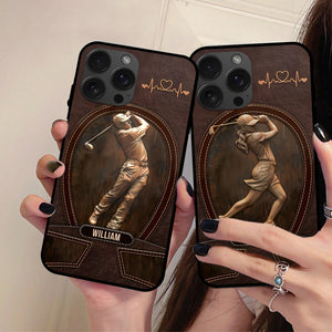 Golf Swing - Custom Name Phone Case Personalized Golf Accessories for Golf Lovers