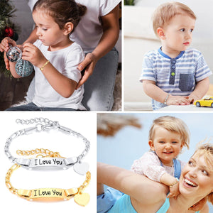 Personalized Kid Adjustable Heart Bracelet