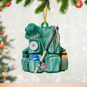 Personalized Bass Fishing Acrylic Ornament Fisherman Keepsake