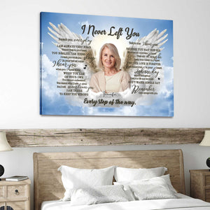 Personalized Canvas Prints, Custom Photo And Name, Memorial Gift, Sympathy Gifts, Angel Portrait Blue Sky
