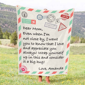 Personalized Gift for Mom Letter Blanket