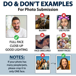 Custom Photo Funny Face Pet Kid Family - Personalized Acrylic Earrings