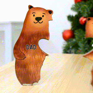 Personalized Bear Family Acrylic Art Puzzle Gift For Family