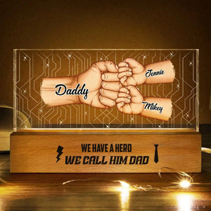 I Have A Hero - Personalized Rectangle LED Light