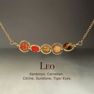 Zodiac Necklace Natural Astrology Jewelry Gift