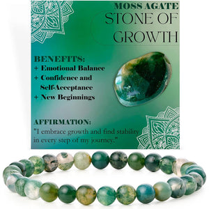 Energy & Love • Natural Stone Elastic Rope Bracelet