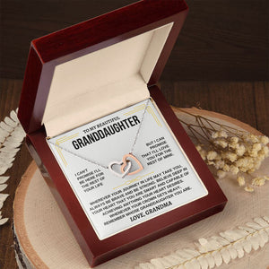 To My Beautiful Granddaughter - Intertwined Hearts Keepsake Necklace