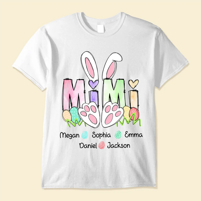Personalized Easter Rabbit Pure Cotton T-shirt Gift For Grandma