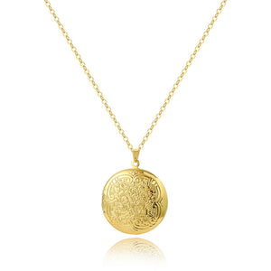 Personalized Gold Photo Locket Necklace, Gift for Her