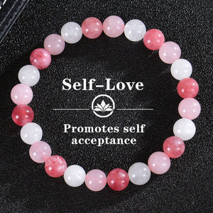 Seven Colored Stone, Tiger Eye Stone Bracelet - 7 Chakras Card Bracelet
