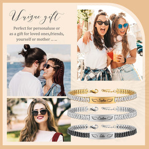 Custom Bracelets With Wings Personalized Memorial Jewelry