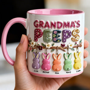Grandma's Bunny Easter Accent Mug - Personalized Gifts For Grandma