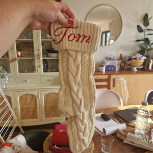 Personalized Embroidered Knitted Christmas Stockings
