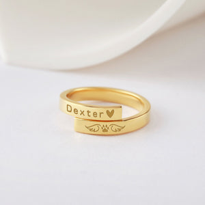 Personalized Pet Name Ring Loss of Pet Gift
