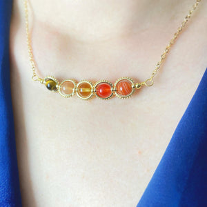 Zodiac Necklace Natural Astrology Jewelry Gift