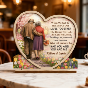 Love Looks Good On Us - Personalized Wooden Plaque Gifts For Husband And Wife