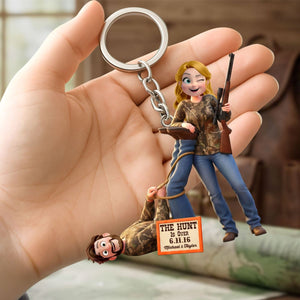 Hunting Couple Keychain - Personalized Gifts For Couple Keychain
