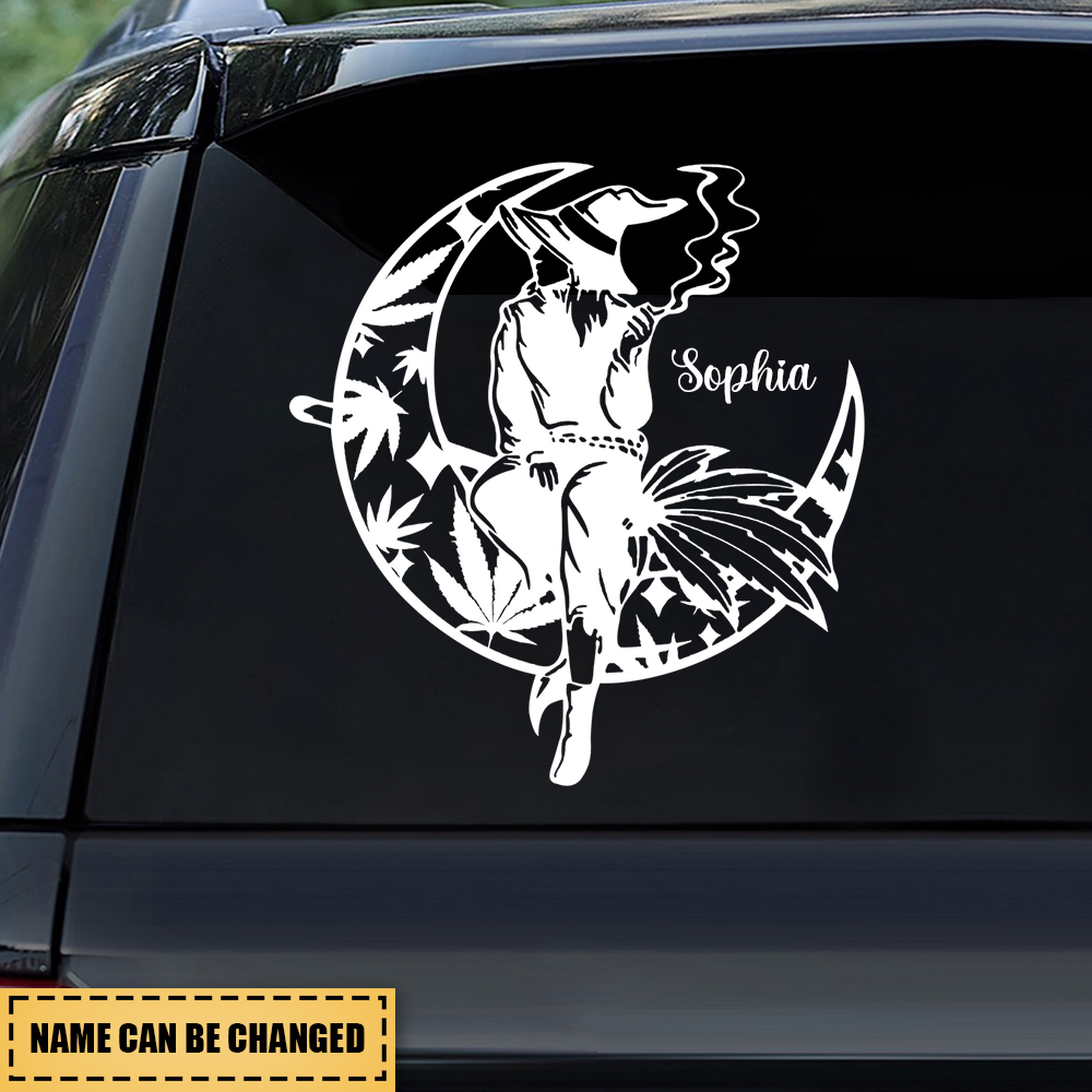 Witch Weed On The Srescent Moon Personalized decal