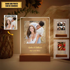 Custom Photo Collage LED Light, Best friend picture frame, Birthday gift for her,LED