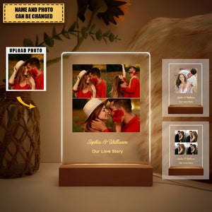 Custom Photo Collage LED Light, Best friend picture frame, Birthday gift for her,LED